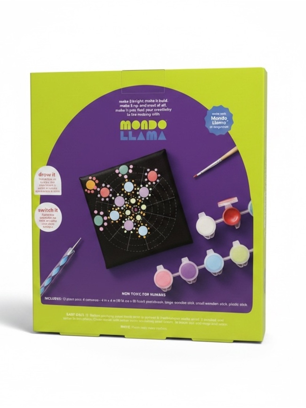 Mondo Llama Create-Your-Own Mandala Canvas Dot Art Kit | NEW 🎨